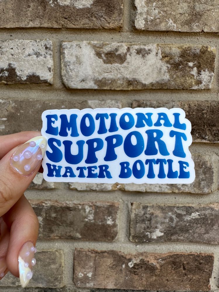 emotional support water bottle sticker