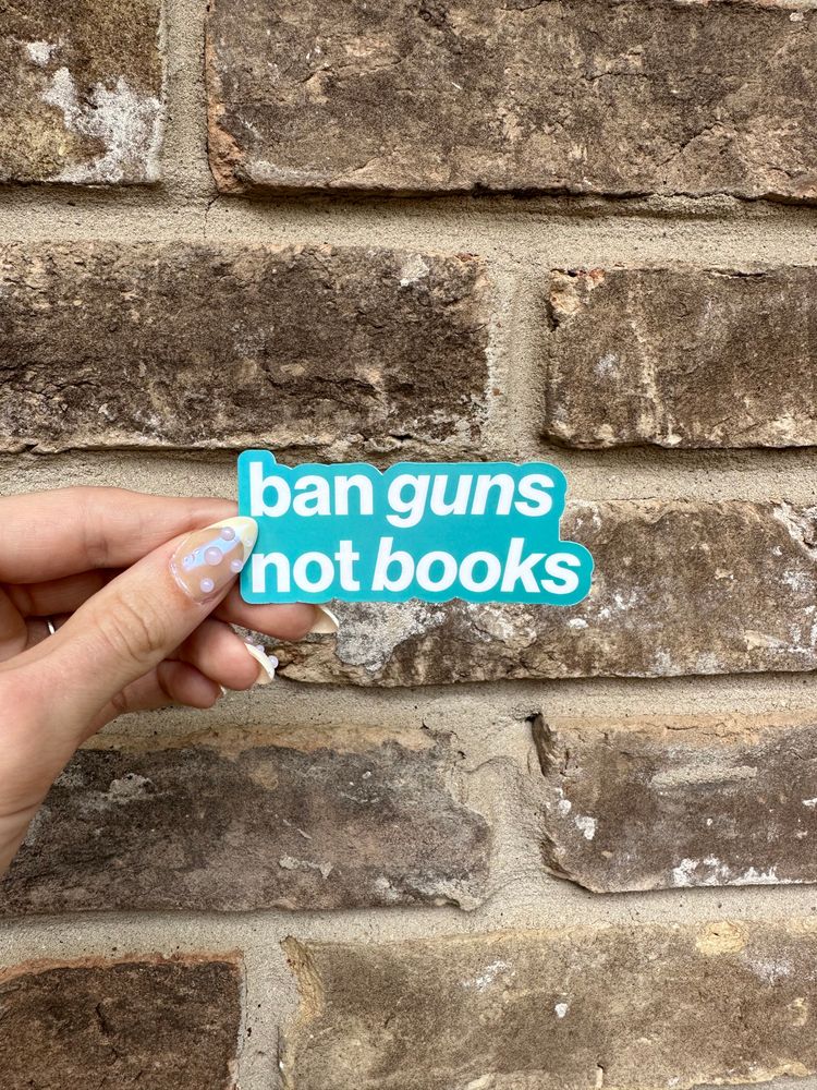 ban guns not books sticker